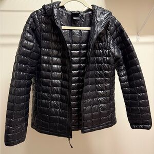 The North Face Black Quilted Puffer Jacket with Hood